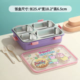 UV Printed Cartoon 4 Grid Bento Box - 900ml