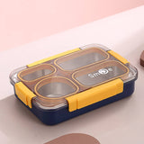 Independent Sealing Stainless Steel Lunch Box - 4 Compartment ( 900 ml )