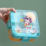 Cartoon Theme Stainless Steel Lunch Box - 3 Grid ( 1120ml+70ml )