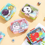 Cute Fun Sealed PP Lunch Box 3 Compartment - ( 1200ml + 80ml )