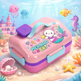 HOUSE Partition Kids PP Lunch Box 3 Compartment - ( 1100ml + 150ml )