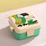 Toucan Themed Bento Lunch box 3 Grid - 1120ml + 70ml