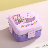 Mermaid Themed Bento Lunch box 3 Grid - 1120ml + 70ml