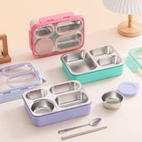 BENTO Leak Proof 4 Grid Lunch Box - 800ml + 150ml ( Bowl )
